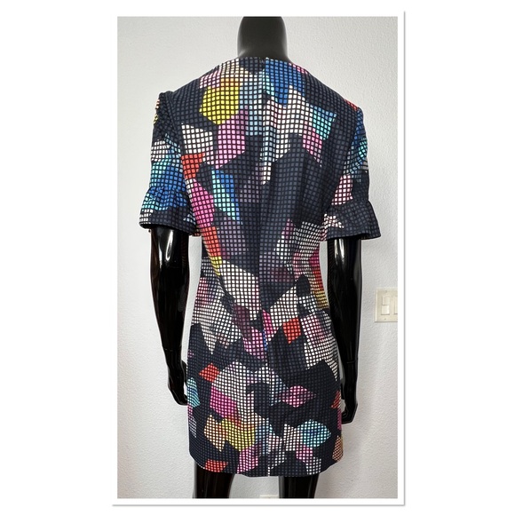 Trina Turk Geometric Multi Colored 100% Cotton Shell Dress Sz 2 NWT - Picture 4 of 6